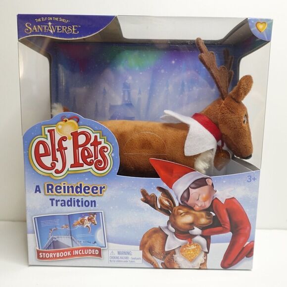 Elf Pets A Reindeer Tradition by Chanda Bell Includes Pet and Hardcover Book - Picture 2 of 10